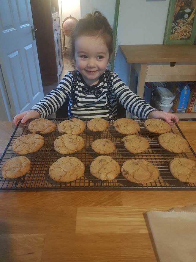 Little girl with cookies